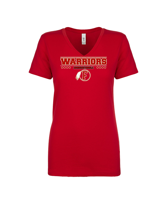 Fallbrook HS Boys Basketball Border - Womens V-Neck