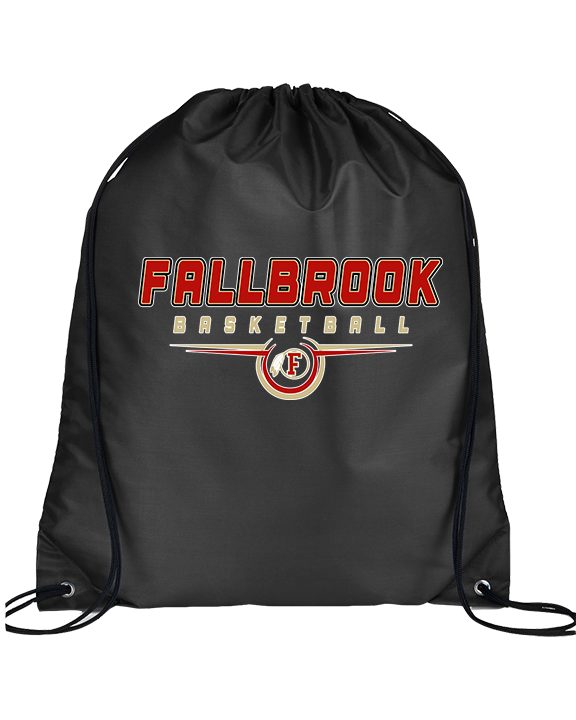 Fallbrook HS Boys Basketball Design - Drawstring Bag