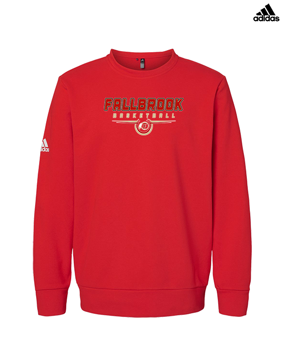 Fallbrook HS Boys Basketball Design - Mens Adidas Crewneck