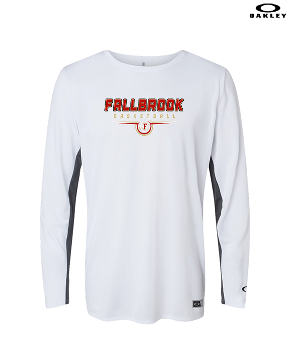 Fallbrook HS Boys Basketball Design - Mens Oakley Longsleeve