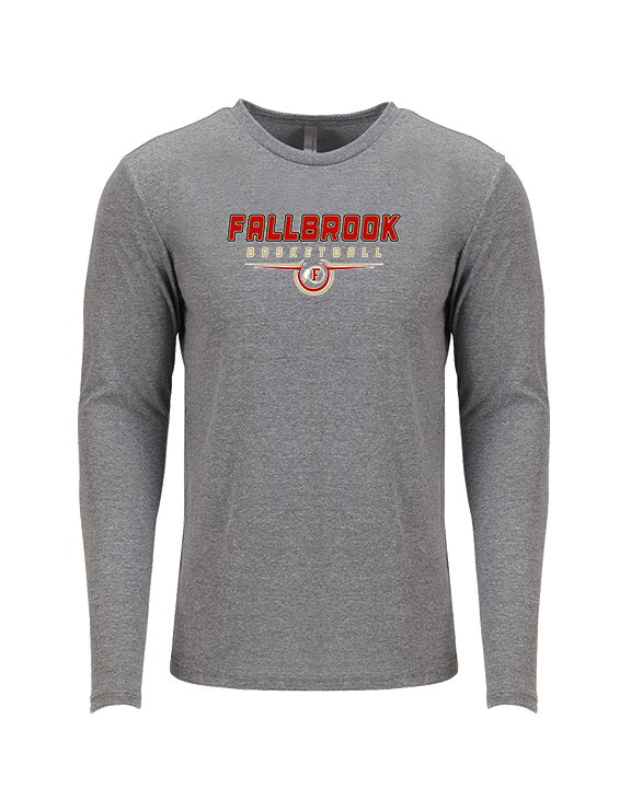 Fallbrook HS Boys Basketball Design - Tri-Blend Long Sleeve