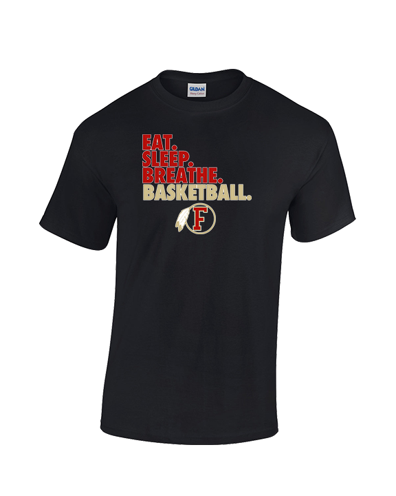 Fallbrook HS Boys Basketball Eat Sleep - Cotton T-Shirt