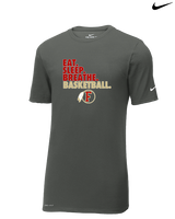 Fallbrook HS Boys Basketball Eat Sleep - Mens Nike Cotton Poly Tee