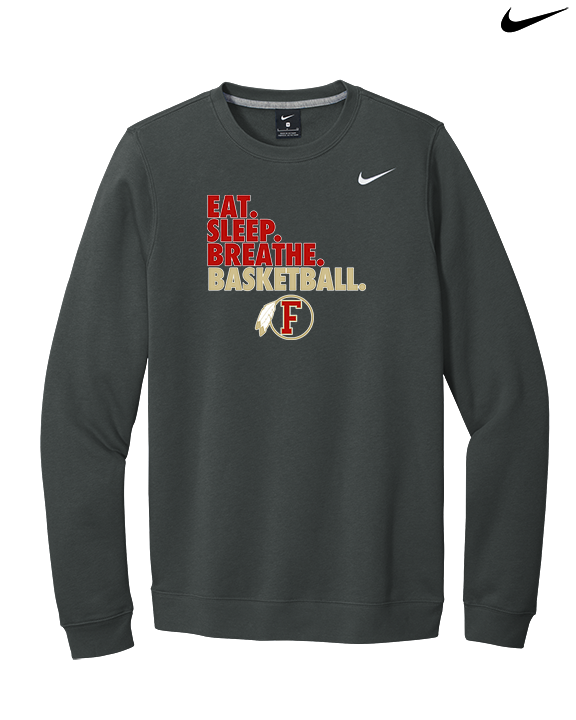 Fallbrook HS Boys Basketball Eat Sleep - Mens Nike Crewneck