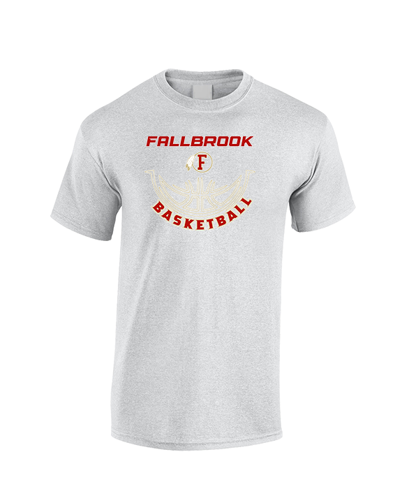 Fallbrook HS Boys Basketball Outline - Cotton T-Shirt