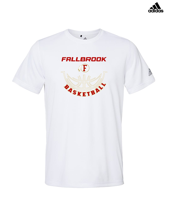 Fallbrook HS Boys Basketball Outline - Mens Adidas Performance Shirt