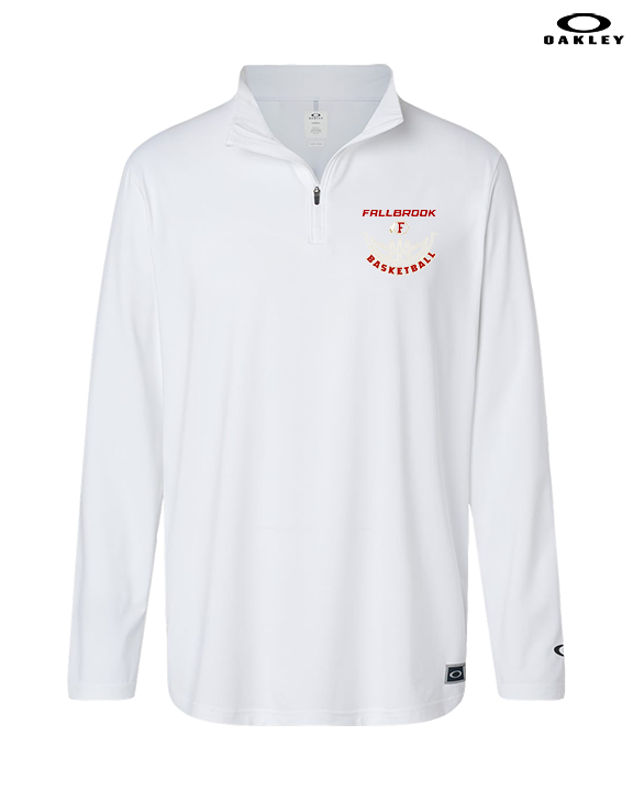 Fallbrook HS Boys Basketball Outline - Mens Oakley Quarter Zip