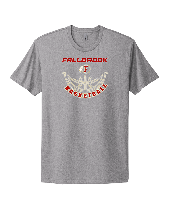 Fallbrook HS Boys Basketball Outline - Mens Select Cotton T-Shirt