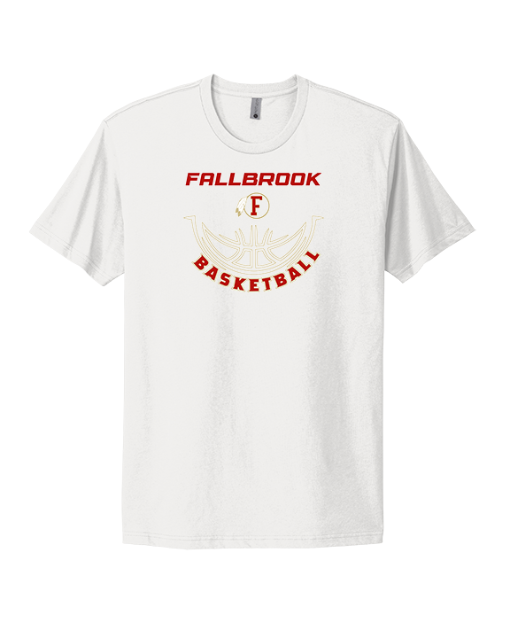 Fallbrook HS Boys Basketball Outline - Mens Select Cotton T-Shirt