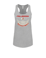 Fallbrook HS Boys Basketball Outline - Womens Tank Top