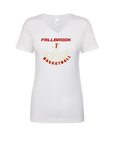 Fallbrook HS Boys Basketball Outline - Womens Vneck
