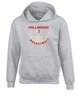 Fallbrook HS Boys Basketball Outline - Youth Hoodie