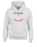Fallbrook HS Boys Basketball Outline - Youth Hoodie