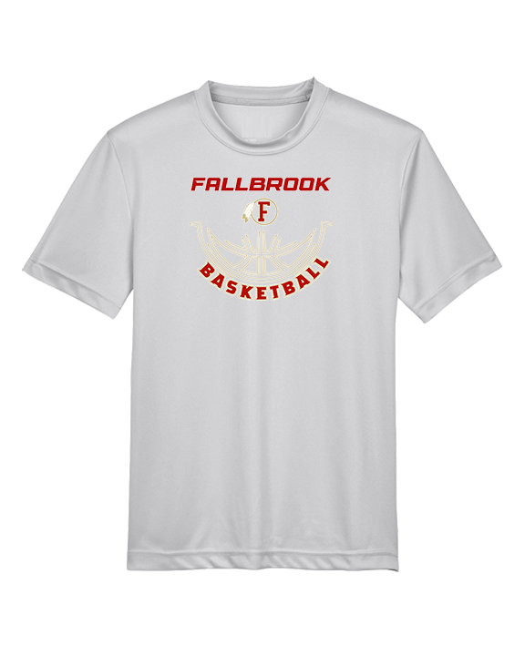 Fallbrook HS Boys Basketball Outline - Youth Performance Shirt