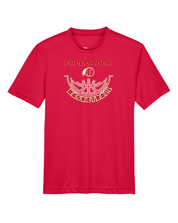 Fallbrook HS Boys Basketball Outline - Youth Performance Shirt
