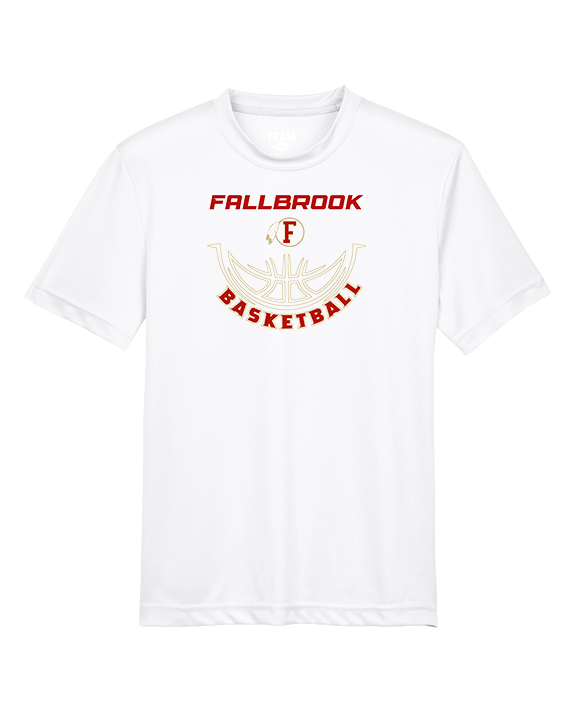 Fallbrook HS Boys Basketball Outline - Youth Performance Shirt