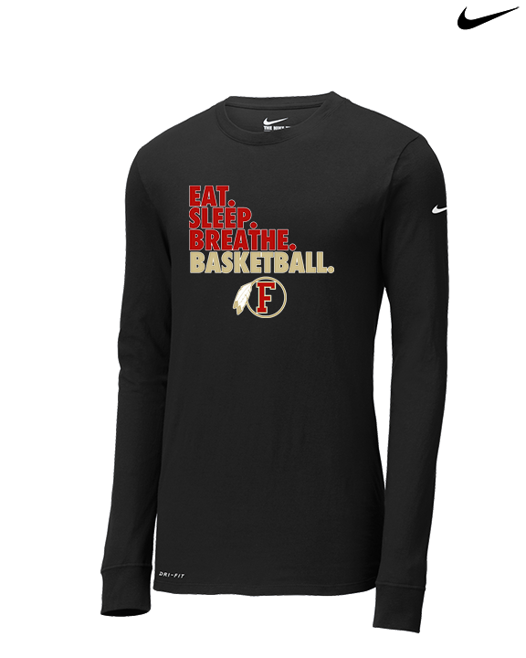 Fallbrook HS Girls Basketball Eat Sleep - Mens Nike Longsleeve