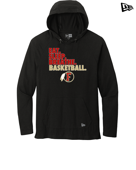 Fallbrook HS Girls Basketball Eat Sleep - New Era Tri-Blend Hoodie