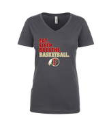 Fallbrook HS Girls Basketball Eat Sleep - Womens Vneck