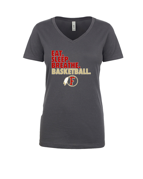 Fallbrook HS Girls Basketball Eat Sleep - Womens Vneck