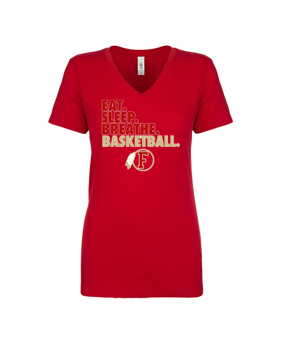 Fallbrook HS Girls Basketball Eat Sleep - Womens Vneck