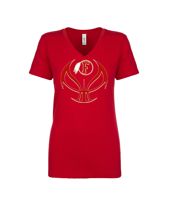 Fallbrook HS Girls Basketball Full Ball - Womens Vneck