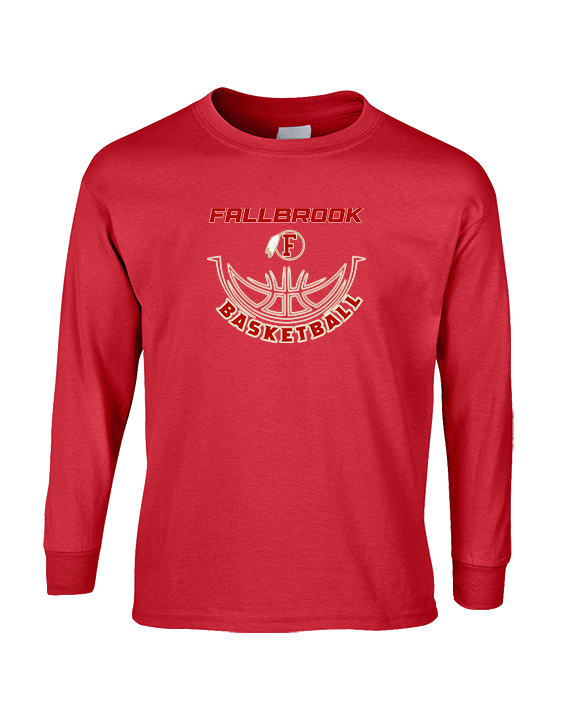 Fallbrook HS Girls Basketball Outline - Cotton Longsleeve
