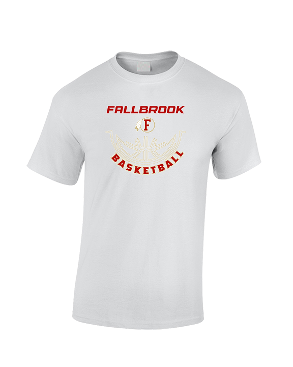 Fallbrook HS Girls Basketball Outline - Cotton T-Shirt