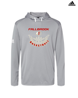 Fallbrook HS Girls Basketball Outline - Mens Adidas Hoodie