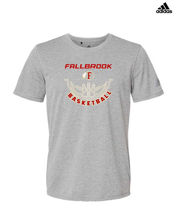 Fallbrook HS Girls Basketball Outline - Mens Adidas Performance Shirt