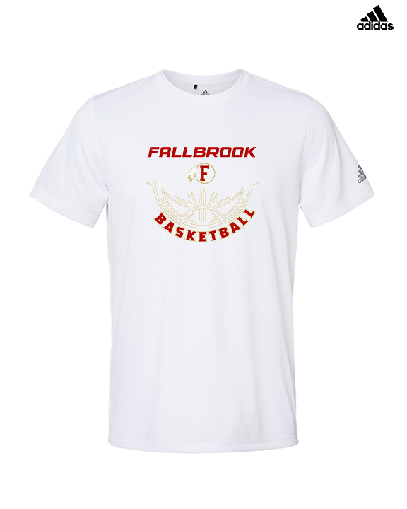 Fallbrook HS Girls Basketball Outline - Mens Adidas Performance Shirt