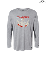 Fallbrook HS Girls Basketball Outline - Mens Oakley Longsleeve