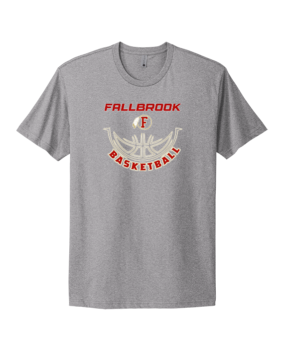 Fallbrook HS Girls Basketball Outline - Mens Select Cotton T-Shirt