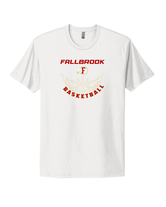 Fallbrook HS Girls Basketball Outline - Mens Select Cotton T-Shirt
