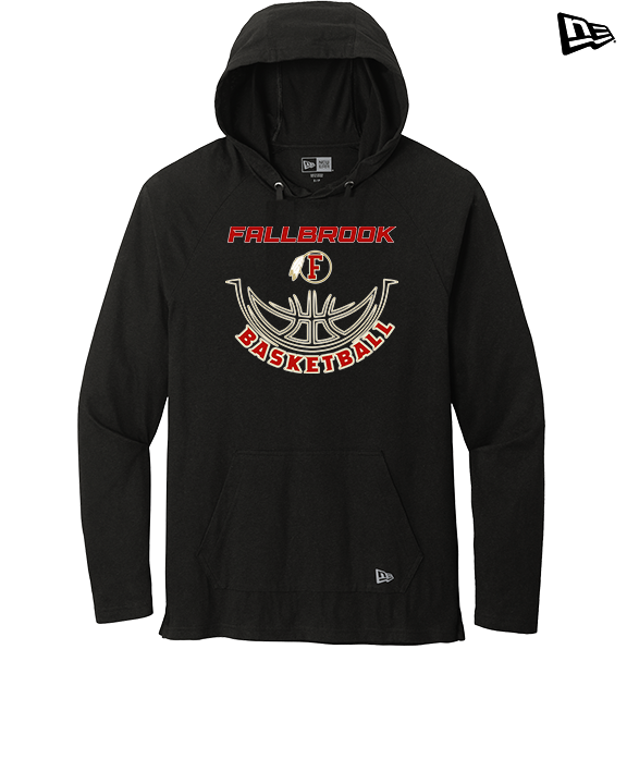 Fallbrook HS Girls Basketball Outline - New Era Tri-Blend Hoodie
