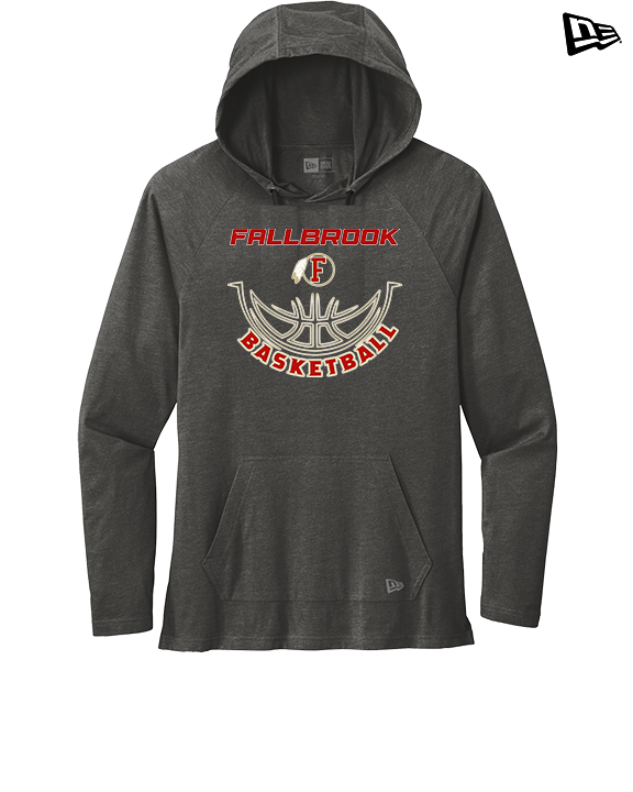 Fallbrook HS Girls Basketball Outline - New Era Tri-Blend Hoodie
