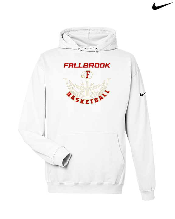 Fallbrook HS Girls Basketball Outline - Nike Club Fleece Hoodie