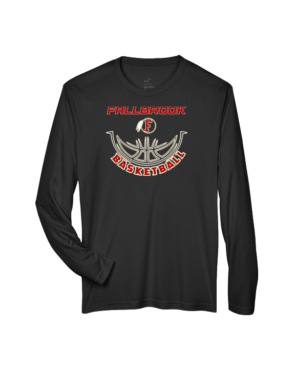 Fallbrook HS Girls Basketball Outline - Performance Longsleeve