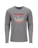 Fallbrook HS Girls Basketball Outline - Tri-Blend Long Sleeve