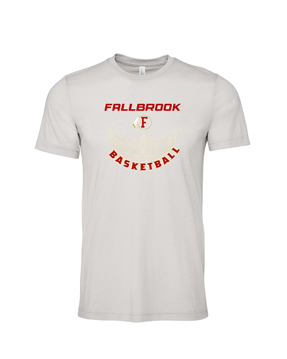 Fallbrook HS Girls Basketball Outline - Tri-Blend Shirt