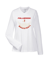 Fallbrook HS Girls Basketball Outline - Womens Performance Longsleeve