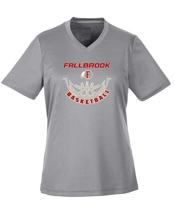 Fallbrook HS Girls Basketball Outline - Womens Performance Shirt