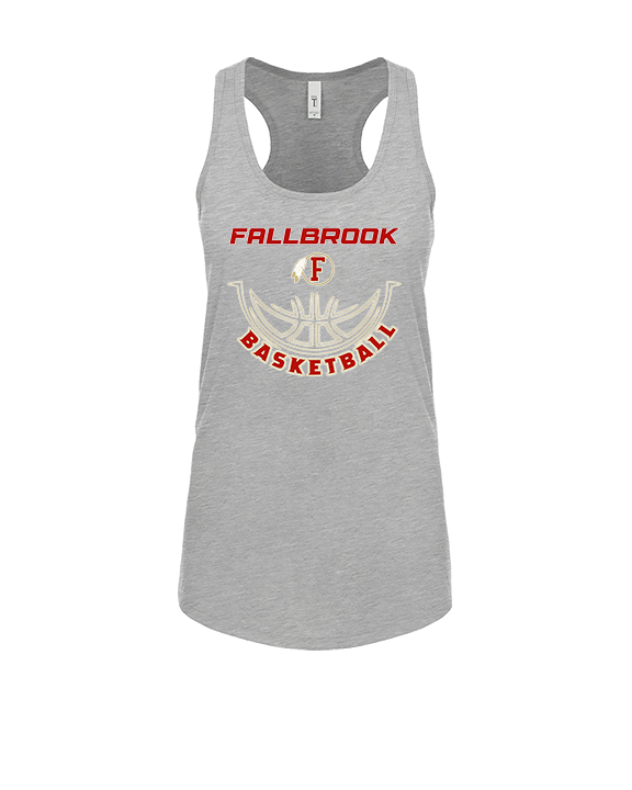 Fallbrook HS Girls Basketball Outline - Womens Tank Top