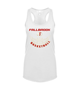 Fallbrook HS Girls Basketball Outline - Womens Tank Top