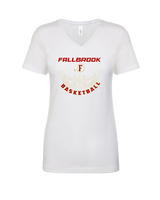 Fallbrook HS Girls Basketball Outline - Womens Vneck