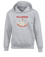 Fallbrook HS Girls Basketball Outline - Youth Hoodie