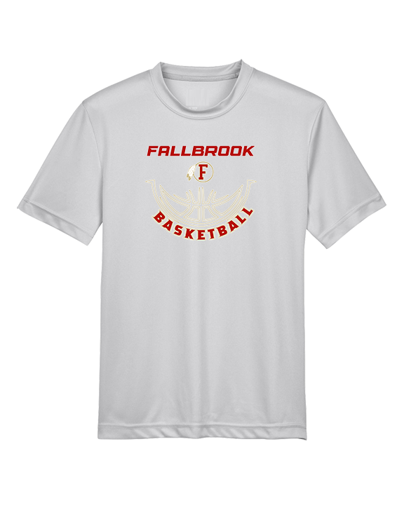 Fallbrook HS Girls Basketball Outline - Youth Performance Shirt
