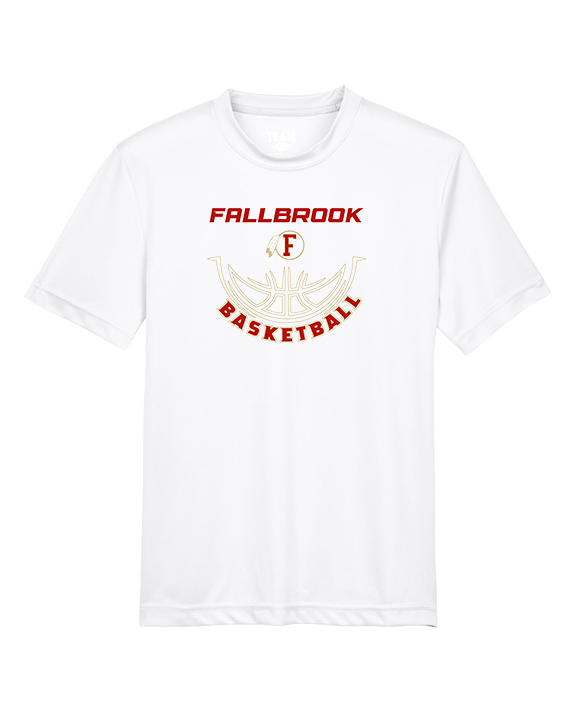 Fallbrook HS Girls Basketball Outline - Youth Performance Shirt