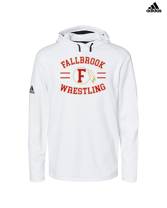 Fallbrook HS Wrestling Curve - Mens Adidas Hoodie