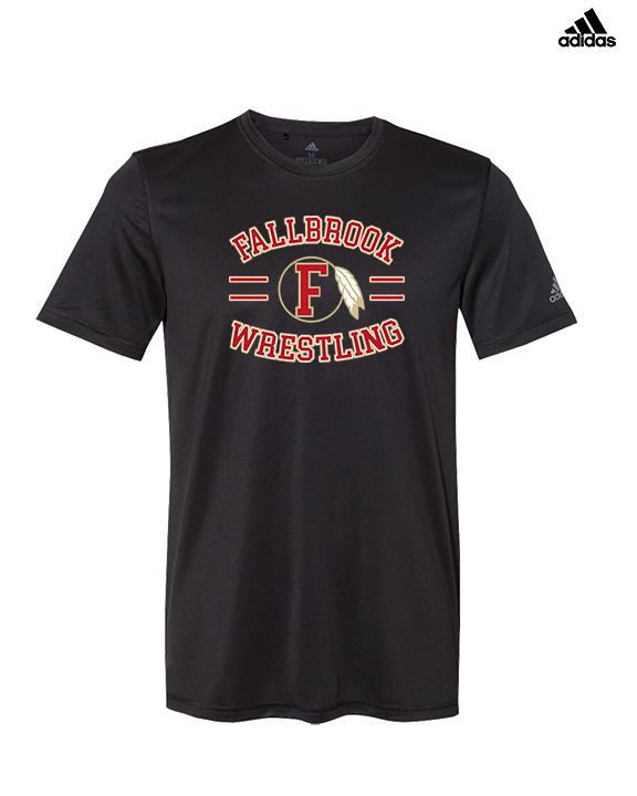 Fallbrook HS Wrestling Curve - Mens Adidas Performance Shirt